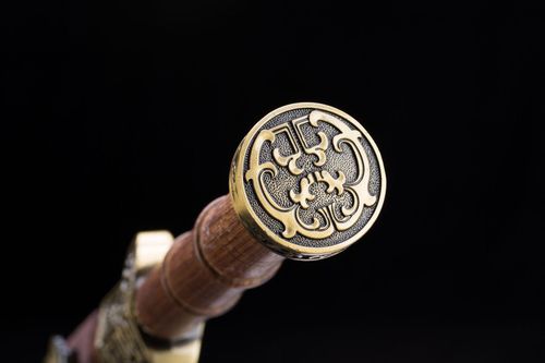 龙泉市刀剑工艺品手工锻打高锰钢春秋汉剑一体防身长剑收藏未开刃